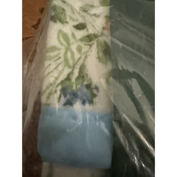 Lady Pepperell Blanket Karen Blue Floral Twin/Full Vintage Satin Trim 72x90 NOS - Picture 9 of 9